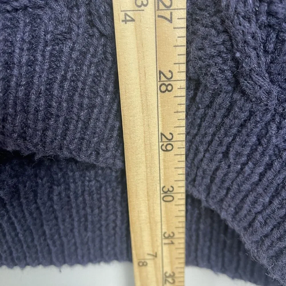 Vintage Cape Isle Knitters Men Collared Sweater Sz L Blue Heavy Fisherman Nordic